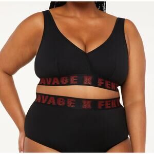 Savage X Fenty Forever Savage Bralette 2X Plus Size Logo Band Wireless Bra